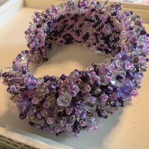 Purple seed hand Beaded Bracelet